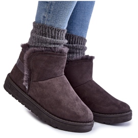 Women's Gray Snow Boots Big Star KK274623 grey Women's Gray Snow Boots Big Star KK274623 grey