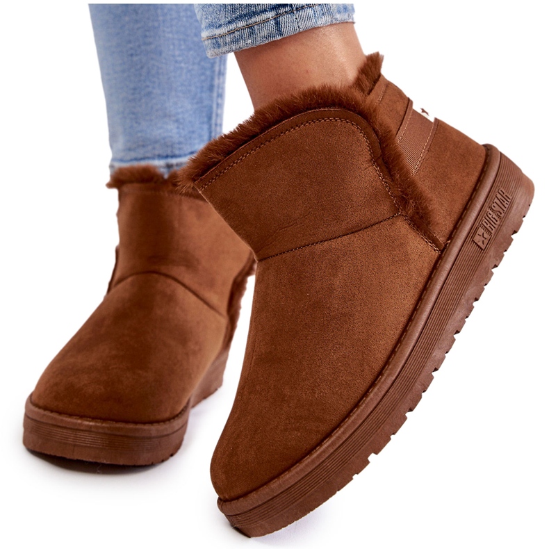 Women's Brown Snow Boots Big Star KK274620 Women's Brown Snow Boots Big Star KK274620