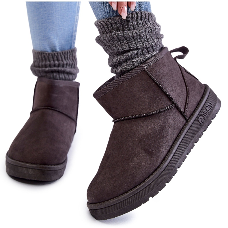 Women's Warm Snow Boots Big Star KK274291 Gray grey