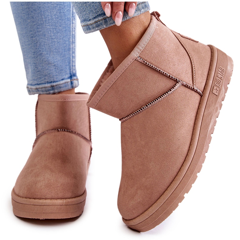 Women's insulated snow boots Big Star KK274293 Light pink Women's insulated snow boots Big Star KK274293 Light pink