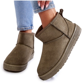 Women's Warm snow boots Big Star KK274292 Khaki brown Women's Warm snow boots Big Star KK274292 Khaki brown
