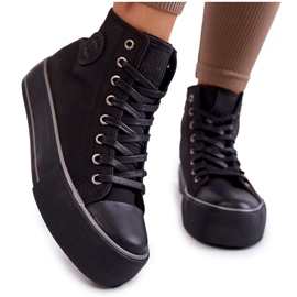 Women's High Insulated Sneakers Big Star KK274173 Black Women's High Insulated Sneakers Big Star KK274173 Black