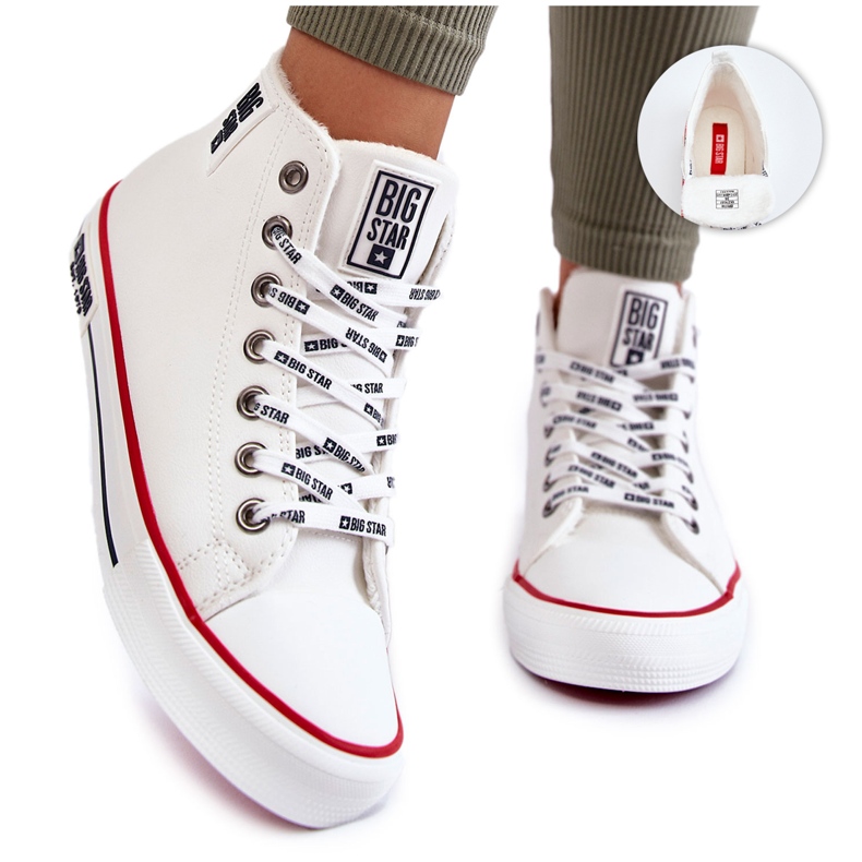 Classic High Insulated Sneakers Big Star KK274597 White Classic High Insulated Sneakers Big Star KK274597 White