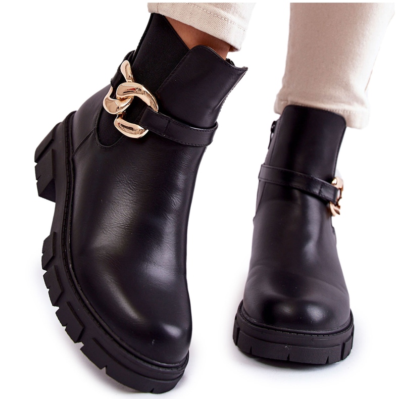 BM Women's Warm Boots With Decoration Black Ruth BM Women's Warm Boots With Decoration Black Ruth