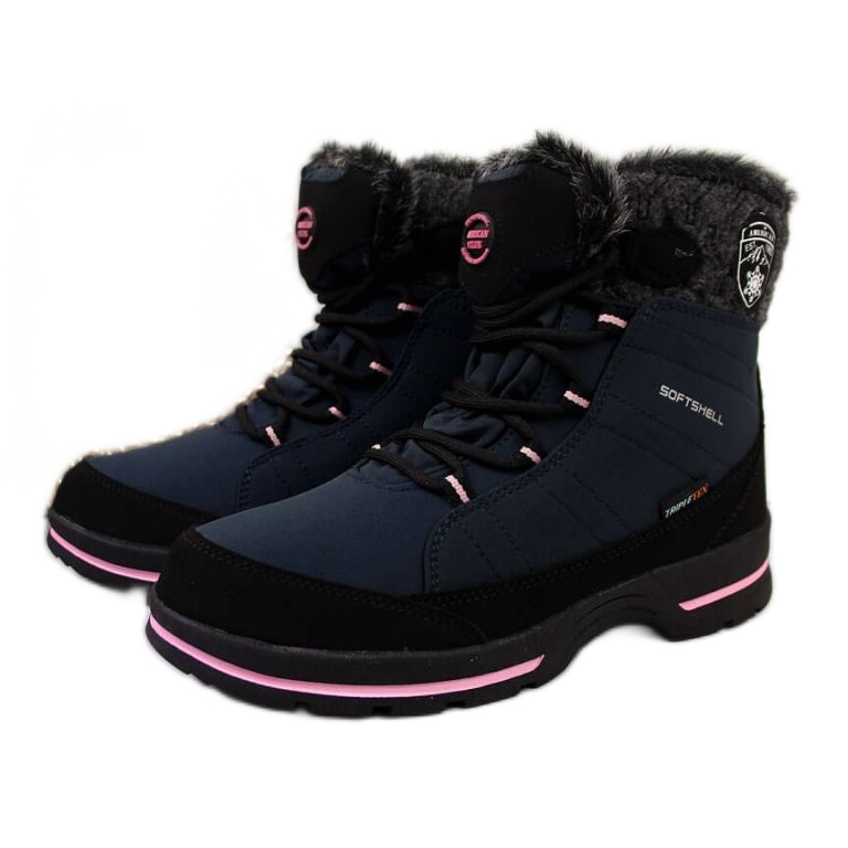 Waterproof snow boots American Club Jr AM865A blue