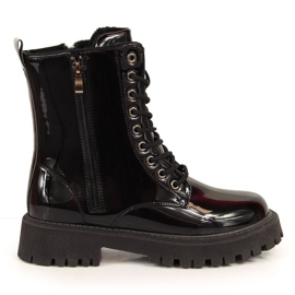 Insulated varnished boots NEWS W EVE363 black