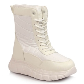 High boots with fur Vinceza W JAN165B white multicolored High boots with fur Vinceza W JAN165B white multicolored