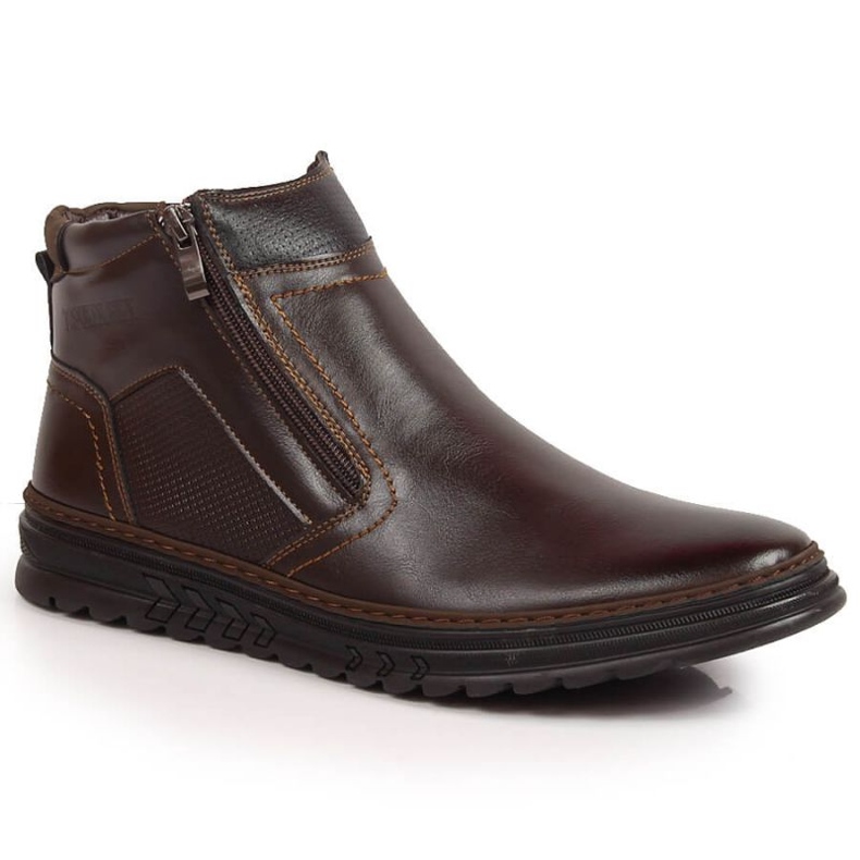 Leather shoes with insulated zippers T.Sokolski M SCA187B brown