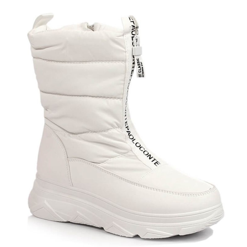 Snow boots with a zipper Potocki W WOL120B white