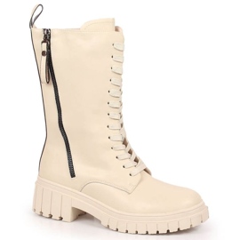 Leather insulated boots Artiker W HBH38B beige