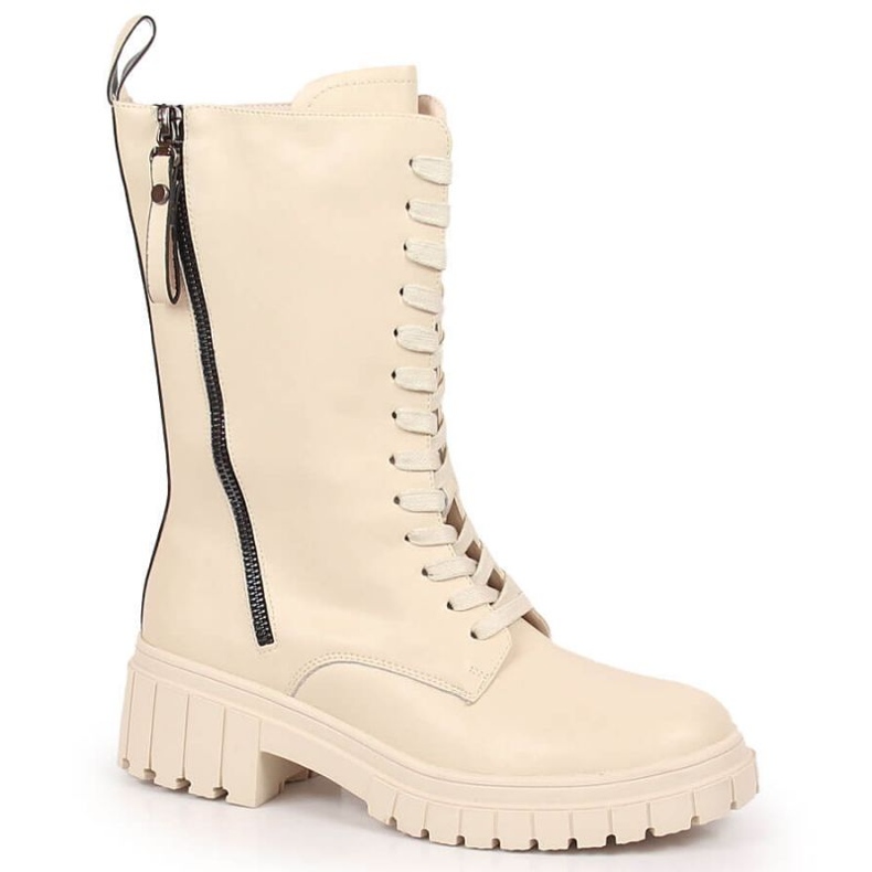Leather insulated boots Artiker W HBH38B beige