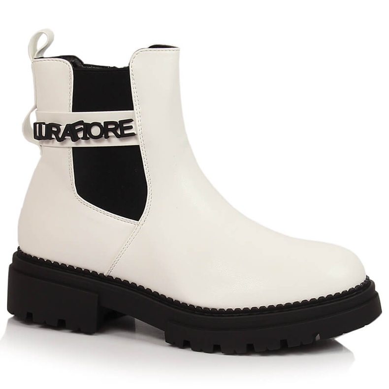 Women's Chelsea boots with an insulated white platform Laura La.Fi