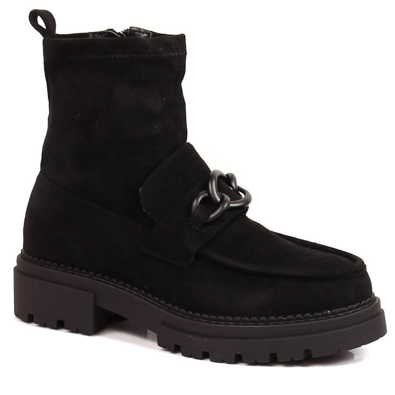 Women's suede leather moccasins black Laura La.Fi