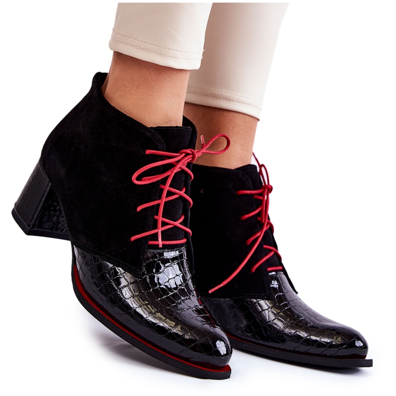 PA2 Women's Boots On Low Heel Black Ebba