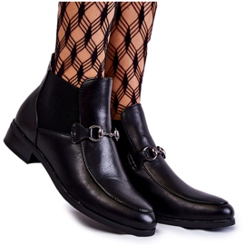 Vinceza Leather Women's Flat Ankle Boots, Black Vinceza Leather Women's Flat Ankle Boots, Black