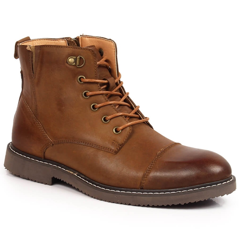 Men's brown insulated leather boots by T.Sokolski Men's brown insulated leather boots by T.Sokolski