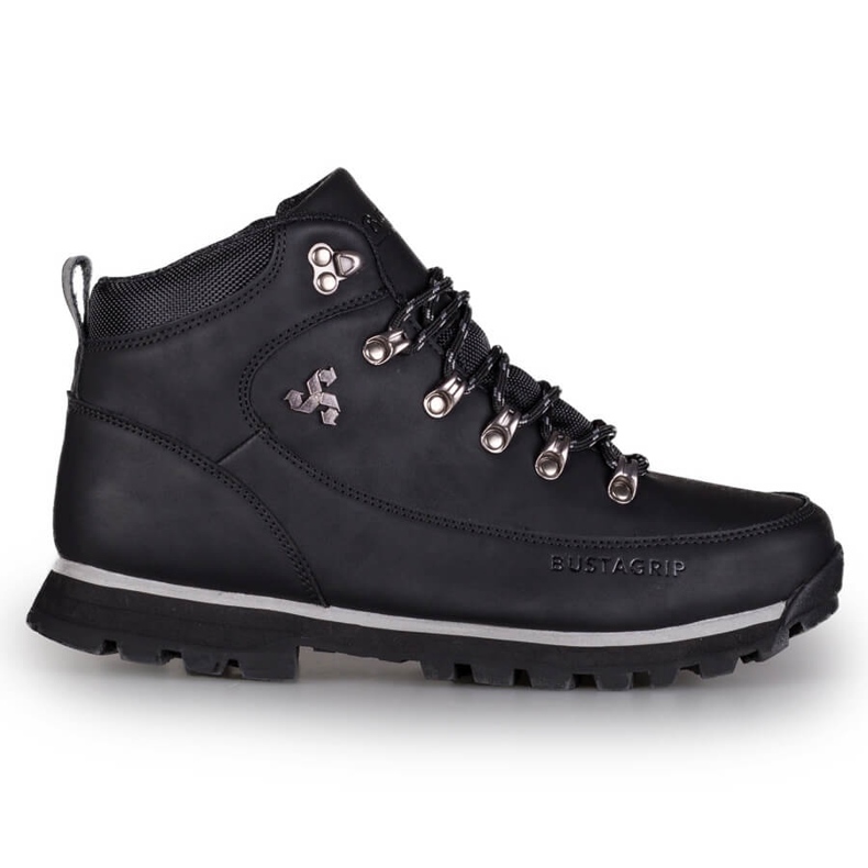 Black leather Outback Bustagrip men's trekking shoes Black leather Outback Bustagrip men's trekking shoes