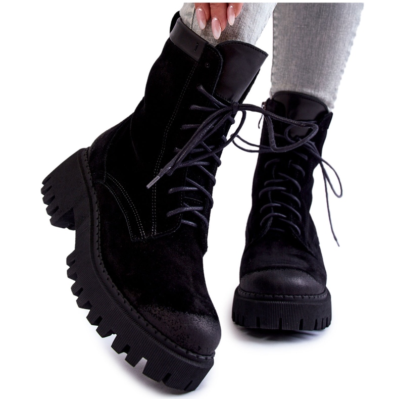 PL5 Classic Suede Black Warm Boots Caima