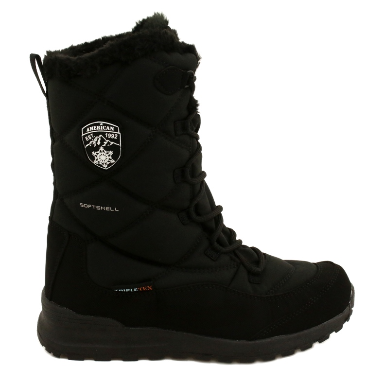 Waterproof Softshell snow boots with American Club SN21 / 22 membrane, black
