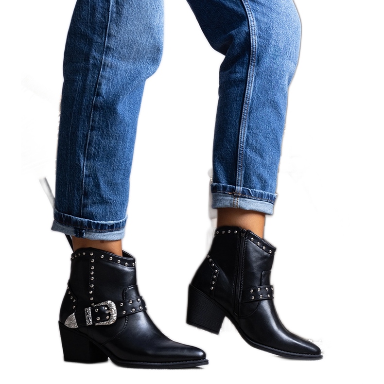 Black Zoila cowboy boots