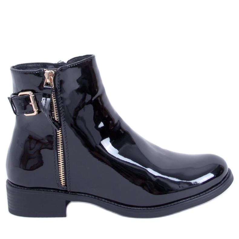 PA1 Lacquered boots Frankie Black