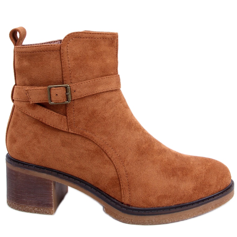 PA1 Aretha Camel wide heel boots brown multicolored