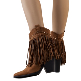 PA1 Camel cowboy boots with Zanco fringes brown PA1 Camel cowboy boots with Zanco fringes brown