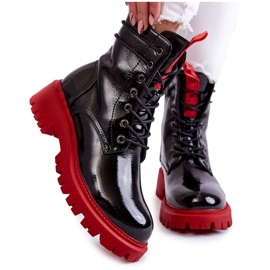 PL4 Patent Women's Boot La.Fi 250045R-LA Black-Red PL4 Patent Women's Boot La.Fi 250045R-LA Black-Red