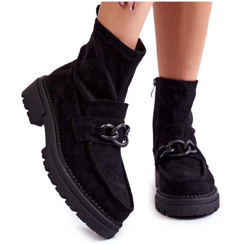 Women's Suede Booties La.Fi 250042B-SU Black Women's Suede Booties La.Fi 250042B-SU Black