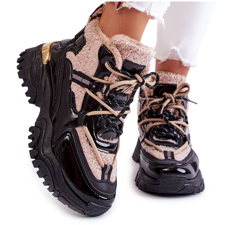 PM1 Women's Sports Insulated Boots Black and Beige Edora