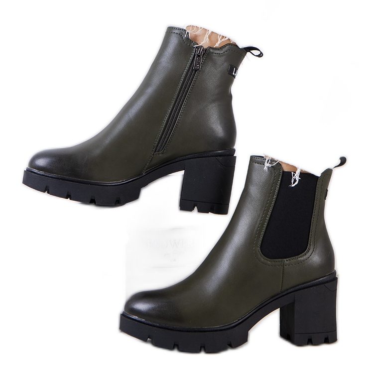 PA1 Green high-heeled boots from Selima