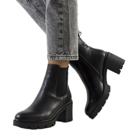 PA1 Black high-heeled boots from Selima