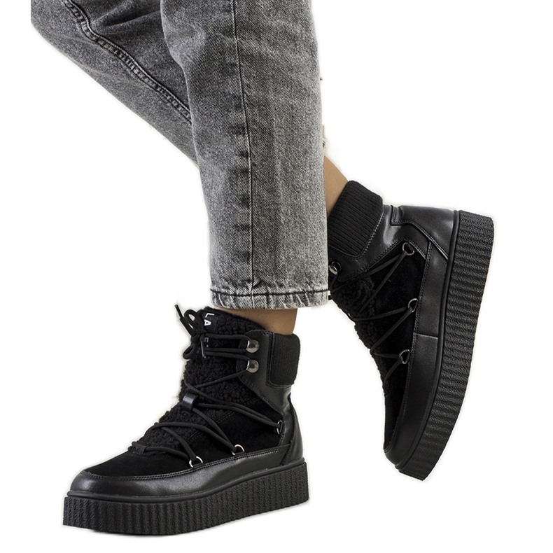 PA1 Black women's snow boots from Laursen