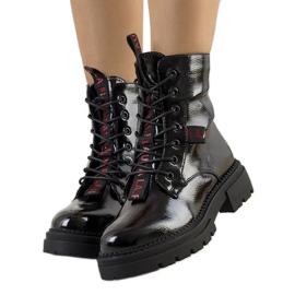 PA1 Black lacquered boots from Casies