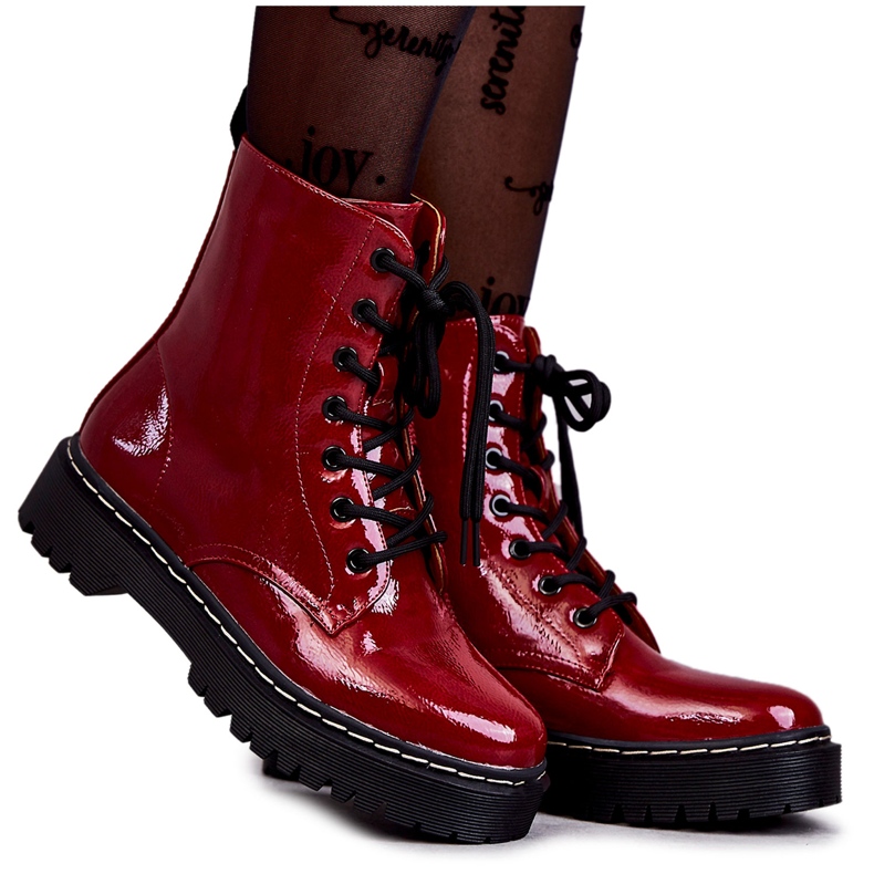S.Barski Women's Boots Red Kognito HY56