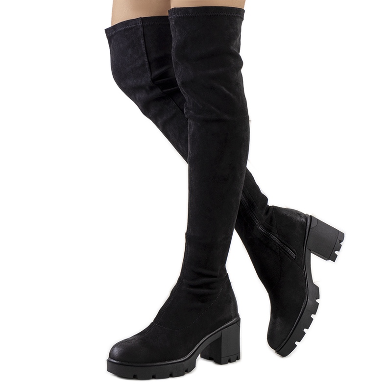 PA1 Black suede high boots by Nina PA1 Black suede high boots by Nina