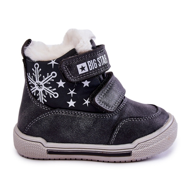 Children's Warm Boots With Velcro Big Star KK374191 Black Children's Warm Boots With Velcro Big Star KK374191 Black