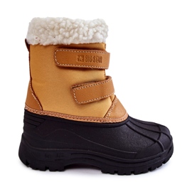 Children's Snow Boots On Velcro Big Star KK374237 Camel orange