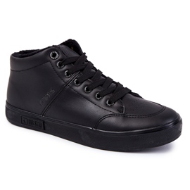 Men's Classic Leather Sneakers Big Star KK174348 Black