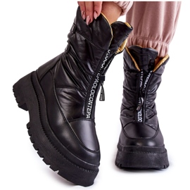 Vinceza High Women's Snow Boots With Zipper Black Moira