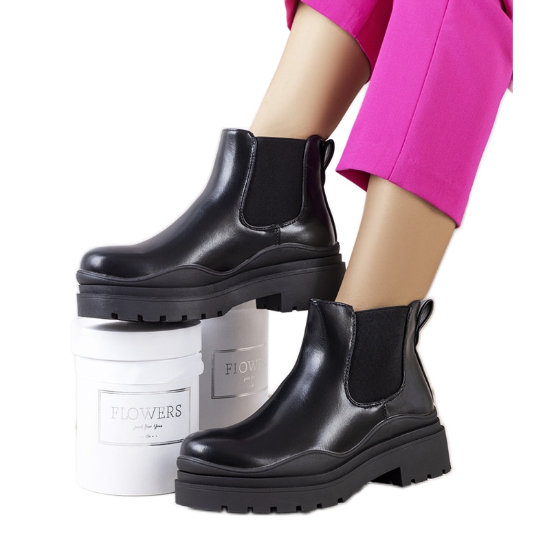 PA1 Black boots on the Gaffney platform