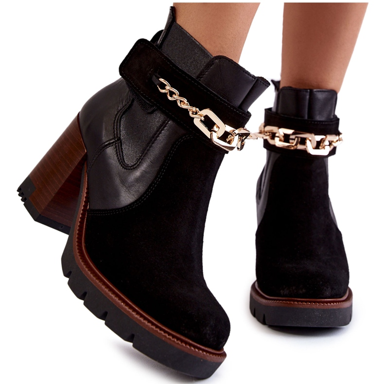 Women's leather boots Maciejka 05781-01 Black