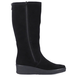 Nubuck boots insulated with sheep's wool Rieker Y4470 black Nubuck boots insulated with sheep's wool Rieker Y4470 black