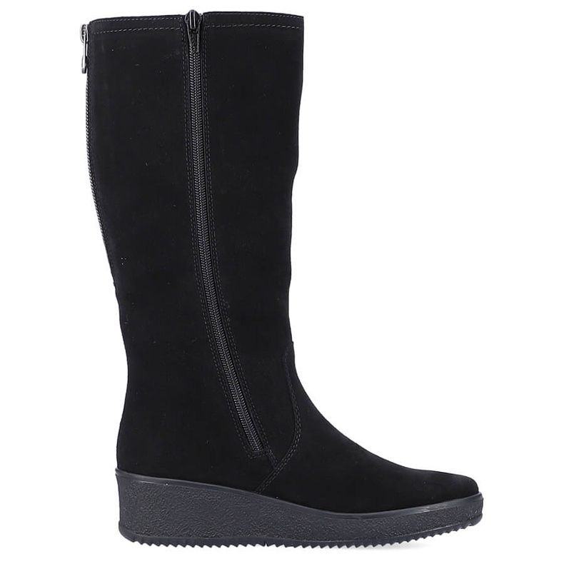Nubuck boots insulated with sheep's wool Rieker Y4470 black