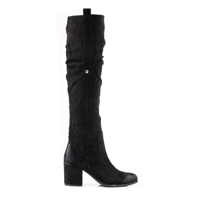 Suede women's Shelovet black boots Suede women's Shelovet black boots