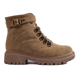 Women's suede hiking boots beige Women's suede hiking boots beige