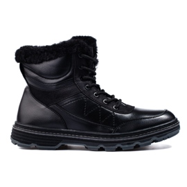 SHELOVET Men's winter boots insulated with fur black