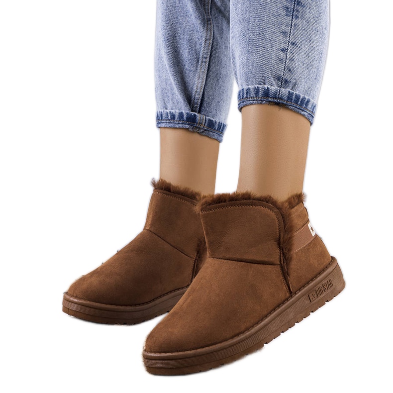 Big Star Brown snow boots with fur KK274620-802 Big Star Brown snow boots with fur KK274620-802