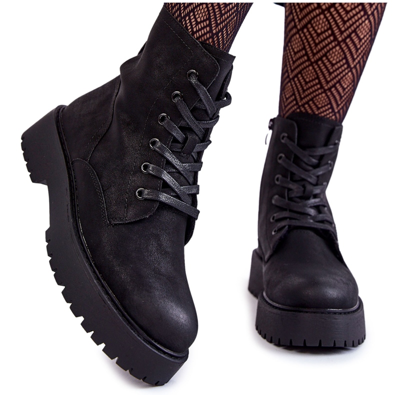Sergio Leone Women's Platform Boots Black Randi