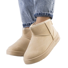 Women's beige snow boots Big Star KK274290